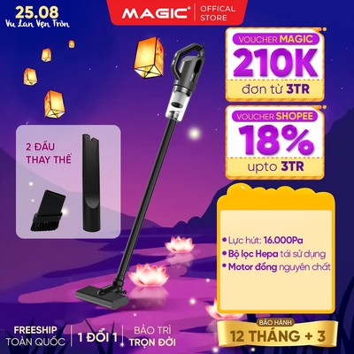 Máy Hút Bụi Cầm Tay Có Dây 600W Magic A-064, Bộ Lọc HEPA Tái Sử Dụng, Lực hút 16000Pa, BH 12 tháng
