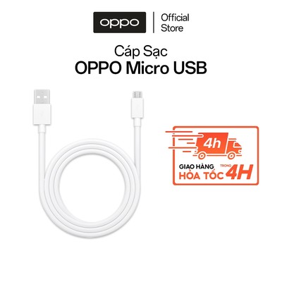 Dây cáp sạc OPPO Micro USB DL109 10W, dây sạc dài 1 mét - Hàng chính hãng bảo hành 12 tháng