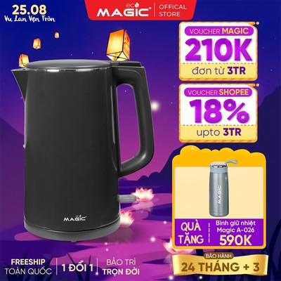 Bình đun siêu tốc Magic Eco AC-40, 1.7L, 2200W, bảo hành 24 tháng