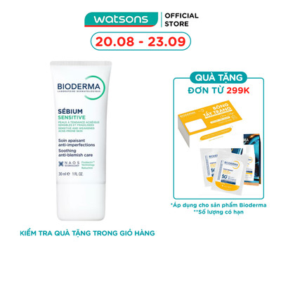 Kem Dưỡng Bioderma Sébium Sensitive Cho Da Mụn Nhạy Cảm 30ml