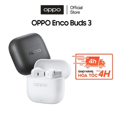 Tai nghe Bluetooth không dây OPPO Enco Buds 3, kết nối 2 thiết bị, dùng đến 48H, AI dịch thuật - Hàng chính hãng
