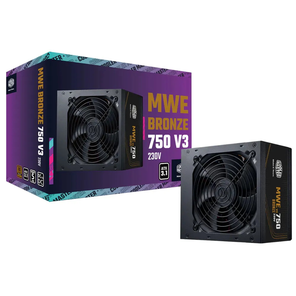 [CÓ VAT] Nguồn Cooler Master MWE Broze 750W V3 230V - Hàng chính hãng