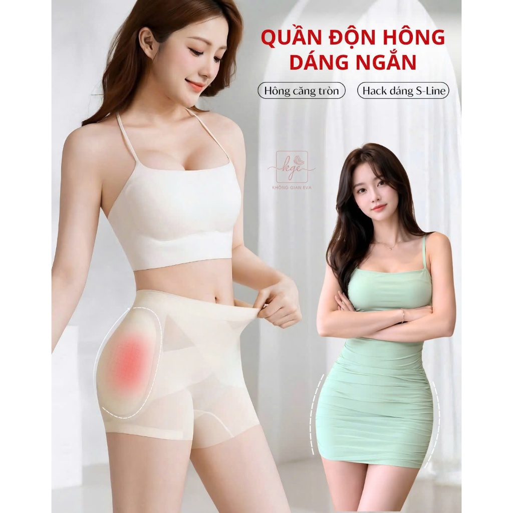 [SIÊU MỎNG] Quần Độn Hõm Hông Nâng Mông Tự Nhiên Khắc Phục Hõm Hông Mút Thông Hơi Thoáng Khí Không L