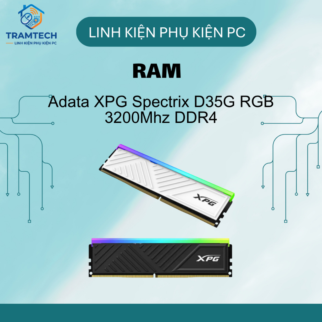 RAM Adata XPG Spectrix D35G RGB 3200Mhz DDR4 - BH 36 Tháng