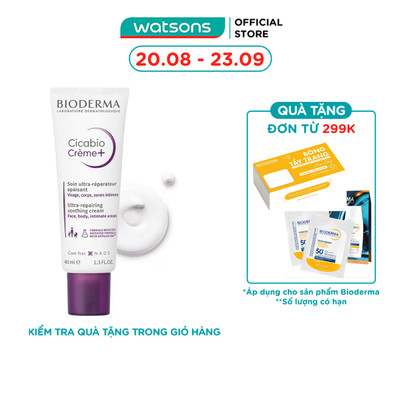 Kem Dưỡng Bioderma Cicabio Crème+ Phục Hồi Da 40ml