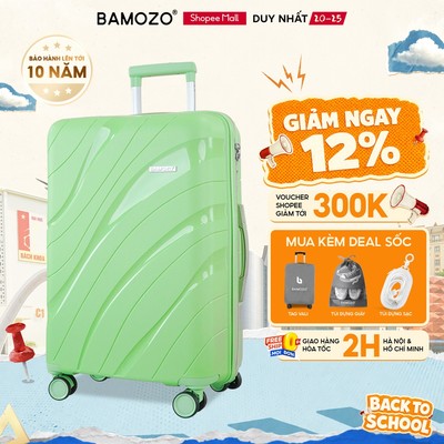 Vali Kéo Du Lịch Bamozo Nancy Size 20/24/28 Nhựa PP Cao Cấp Chống Vỡ_Nancy