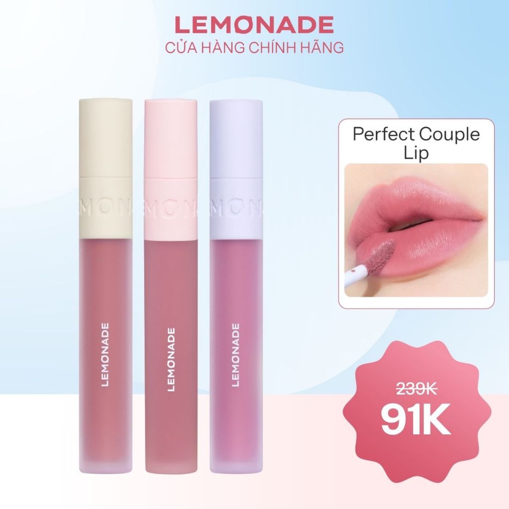Son kem mịn lì thuần chay Lemonade Perfect Couple Lip 3.5g