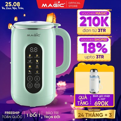 Máy Sữa Hạt Magic Eco AC-55, Inox 304 Toàn Bộ, Lưỡi Dao 8 Cánh Đa Chiều, Công Suất 1000W, BH 24T