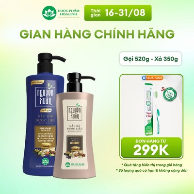 Bộ Dầu gội 470g và Dầu xả 318g Nguyên Xuân sạch gàu - Dành cho tóc gàu, ngứa