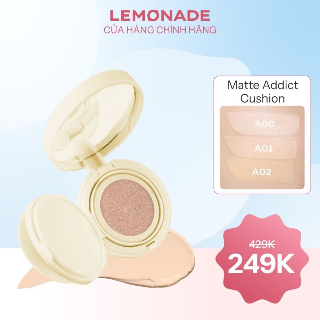 Phấn nước LEMONADE Matte Addict Cushion 15g - Date 11/2027