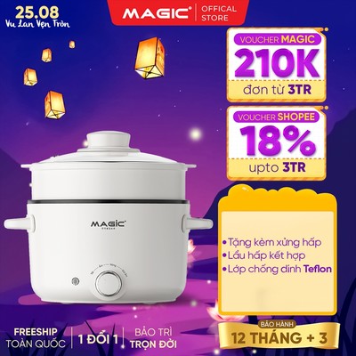 Nồi lẩu điện đa năng Magic A-042, dung tích 2.5L, bảo hành chính hãng 12 tháng