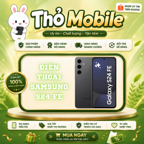 ĐIỆN THOẠI SAMSUNG S24 FE (Ram 8/128GB) Máy đẹp nguyên Zin, Chip Exynos 2400e