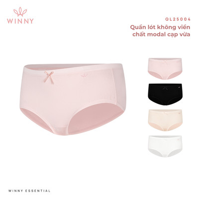 Quần lót lưng vừa WINNY modal co giãn thấm hút, Quần lót nữ modal thoáng khí không đường may không viền QL25004