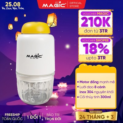 Máy xay Magic Eco mini AC-13 - 8 Lưỡi Dao Inox - Cối Thủy Tinh 300ml - Bảo Hành 24 Tháng