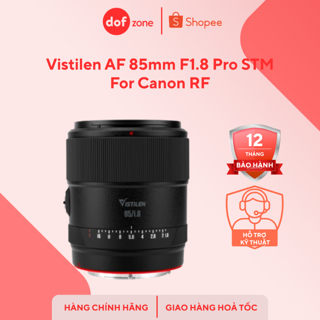 Ống Kính Vistilen AF 85mm F1.8 Pro STM Ngàm EFR (Canon RF) – Full Frame | Hàng Mới Chính Hãng