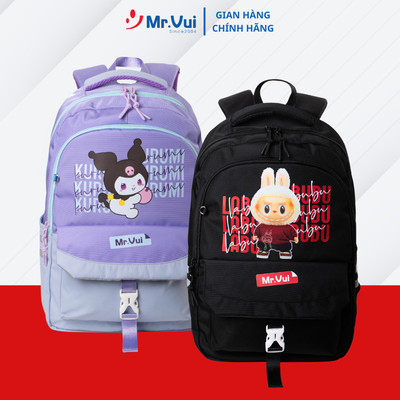 Balo thời trang Mr Vui 1030 hoa văn nam nữ phong cách unisex, vải cao cấp chống thấm nước