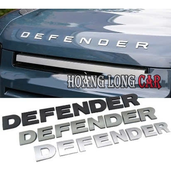 Chữ Nổi Defender Dán Viền Nắp Capo - Bộ Chữ Nổi Defender Dán Capo Land Rover Defender