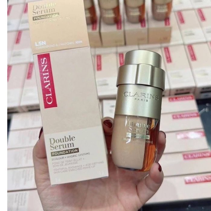 KEM NỀN DẠNG SERUM 2IN1 CLARINS DOUBLE SERUM FOUNDATION FULL TONE - DORIS AUTHENTIC