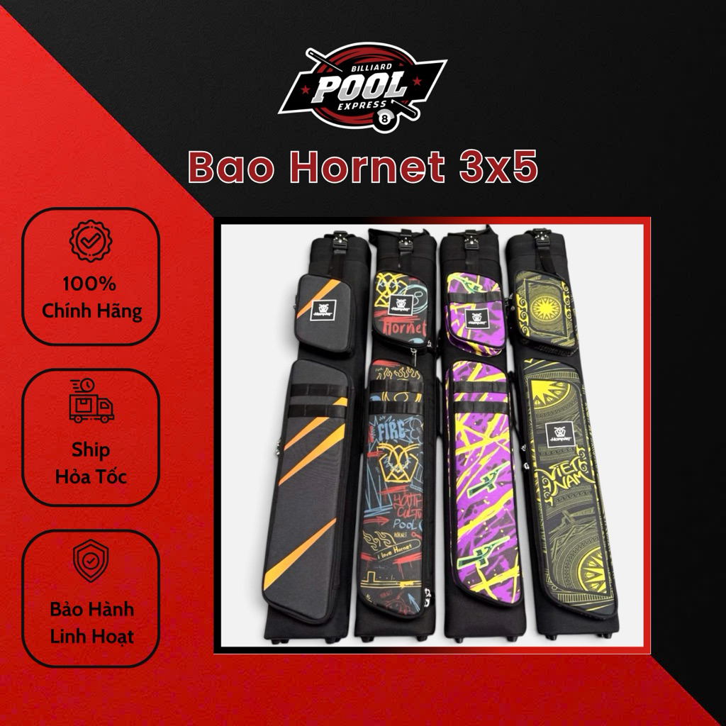 Bao đựng cơ bi-a, Bao cơ bida Hornet 3x5 ( Chính Hãng )