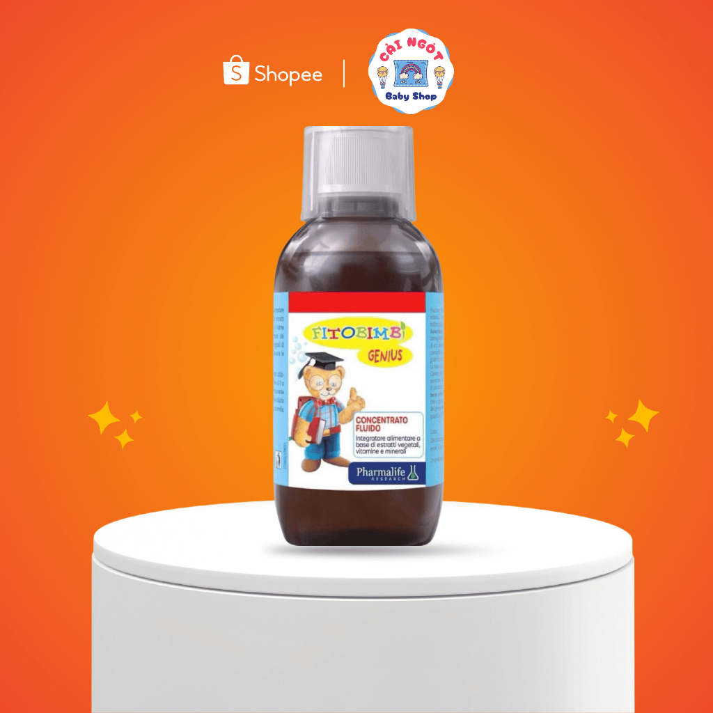Fitobimbi Genius (Chai 200ml)-giúp giảm mệt mỏi.học tập,mất cân bằng cảm xuc Hỗ trợ trẻ tăng cường n