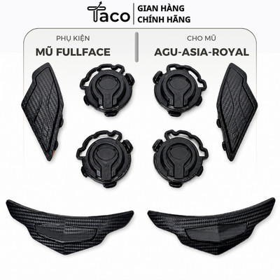 TACO - Phụ Kiện Chốt Cài Kính, Thông Gió Của Mũ Bảo Hiểm A-G-U, Royal M136 Helmet