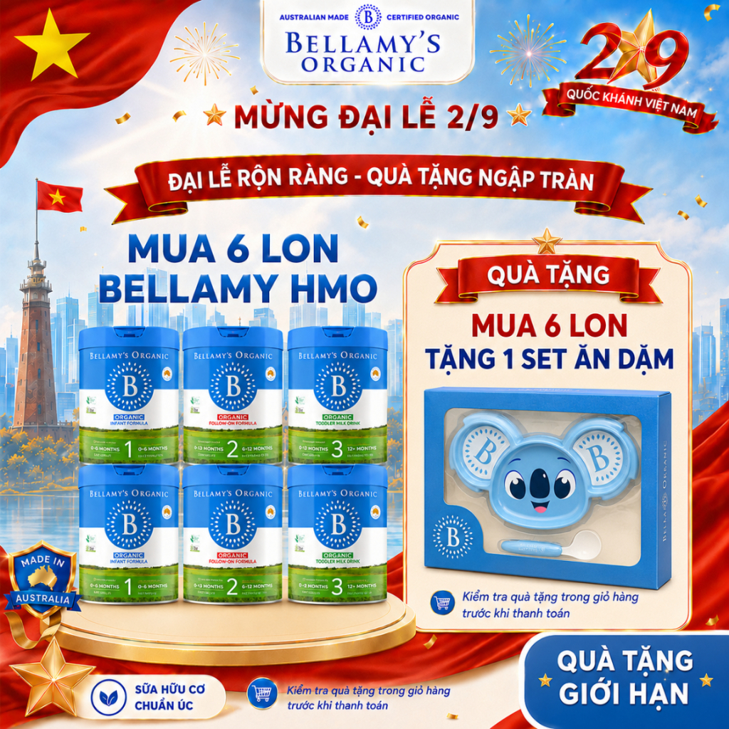 Sữa Hữu Cơ Bellamy's Organic Classic 2.0 8HMO - Dễ Hấp Thu,Tăng Cường Miễn Dịch - Bellamy's Organic