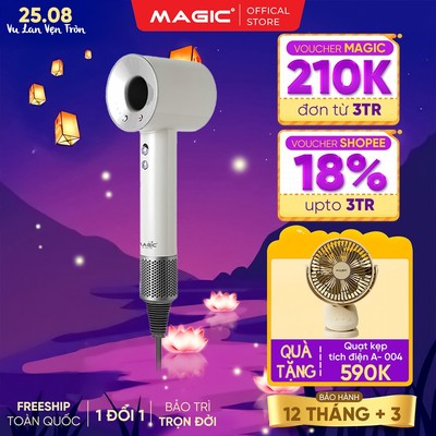 Máy Sấy Tóc Magic Eco AC-370, 5 Đầu Sấy Tạo Kiểu, Động Cơ BLDC, 1500W, Bảo Hành 24 Tháng