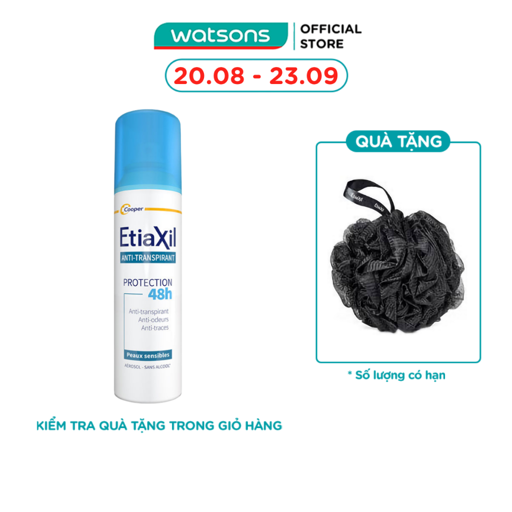 [Mã FMCGWA101 giảm 8% đơn 250K] Xịt Khử Mùi Etiaxil Dòng Hằng Ngày Anti-transpirant 48h 150ml