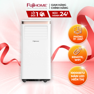 Máy lạnh đứng di động nhập khẩu FUJIHOME PAC10 Công suất làm lạnh 10000BTU - Kết nối wifi từ xa, màn hình LED