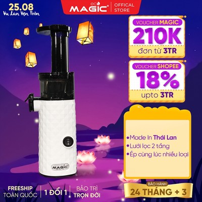 Máy ép trái cây Made In Thailan Magic Eco Lưới lọc kép, Motor đồng, Bảo hành 24 tháng