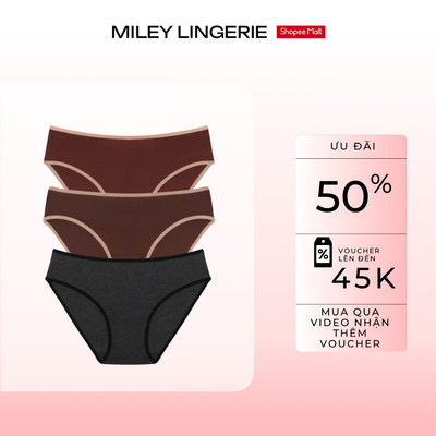 Combo 3 Quần Lót Nữ Flexi Miley Lingerie Chất Liệu Cotton Co Giãn - Màu Ngẫu Nhiên