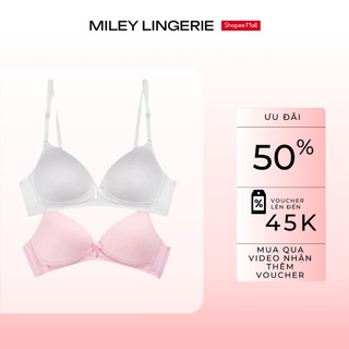 Set 2 áo ngực cotton không gọng free bra miley lingerie brw02015-12015