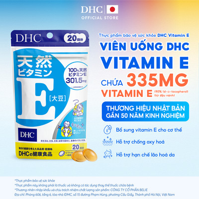 Viên uống DHC Vitamin E (20 Ngày) - Thực phẩm bảo vệ sức khỏe DHC Natural Vitamin E (soybean)