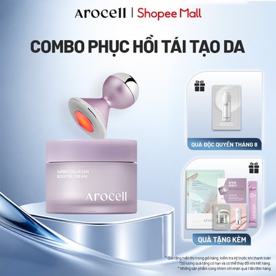 Combo Kem Dưỡng Collagen Booster + Máy Massage LED Booster Dưỡng Ẩm Arocell
