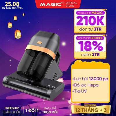 Máy hút bụi nệm Magic A-080, công suất 500W, lực hút 12000Pa, Bảo hành chính hãng 12 tháng