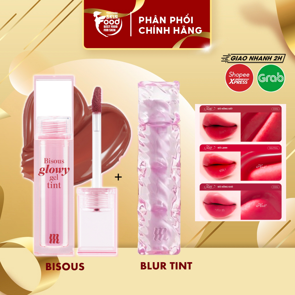 Combo 2 Son Merzy Water Fit Blur Tint + Son Merzy Bisous Glowy Gel Tint