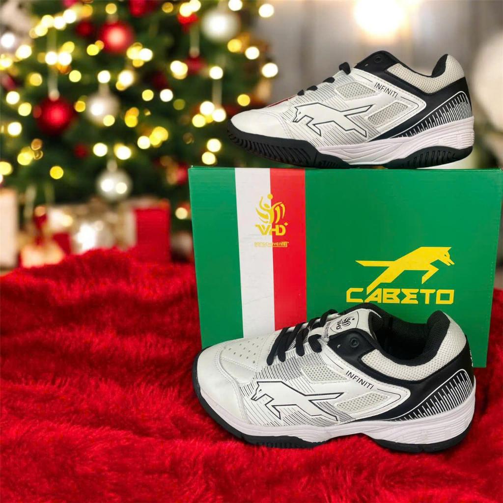 Giày Thể Thao Nam - Nữ Infinity-Đen Trắng VHD bóng chuyền,cầu lông,pickleball