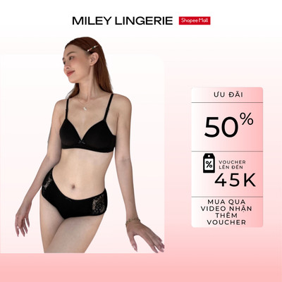 Bộ Đồ Lót Nữ Cotton Không Gọng Miley Lingerie Mút Mỏng Nhẹ Tênh Thoải Mái Cả Ngày BRW0X015