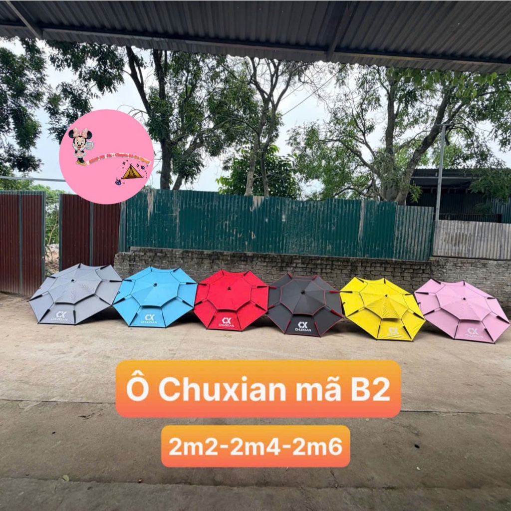 Ô Câu Cá CHUXIAN Mã B2, Ô 2 Tầng Che Nắng Mưa, Dã Ngoại, Nhiều Màu, Nhiều Size, PH_SHOP