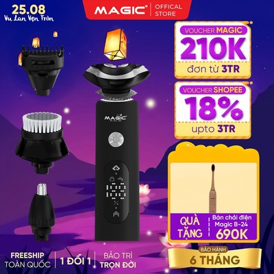 Máy tỉa lông đa năng 4in1 Magic Eco Pro-40, Pin 800mAh, chống nước, sạc Type-C, BH 18 tháng
