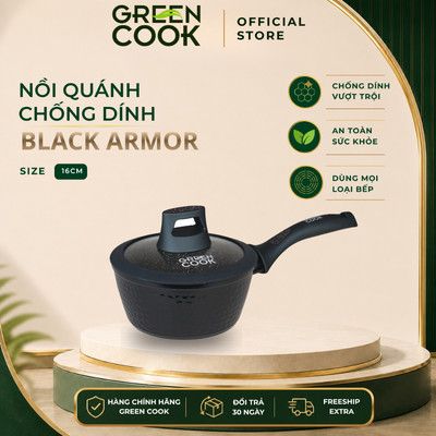 Nồi Chống dính Black Armor Green Cook GCS2512-16IH