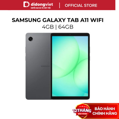 [KOL] Máy Tính Bảng Samsung Galaxy Tab A11 Wifi 4GB | 64GB - Màn hình 8,7" 90Hz, 5100mAh - Hàng Chính Hãng
