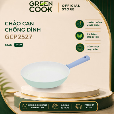 Chảo Nhôm Chống Dính Đáy Từ 24cm Green Cook GCP2527-24IH