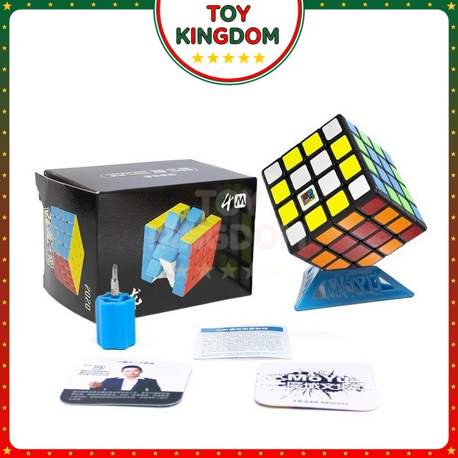 [MoYu] Rubik 4x4 MoYu MeiLong 4M Bản Đen Rubic 4 Tầng Nam Châm 4x4x4 Đồ Chơi Trí Tuệ Trẻ Em