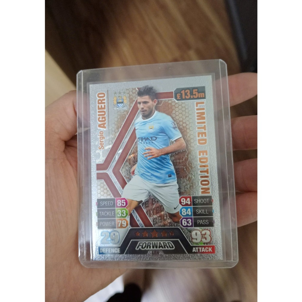 Thẻ Bóng Đá Topps Match Attax 2013/14 Sergio Aguero Bronze Limited Edition - Manchester City - Man C