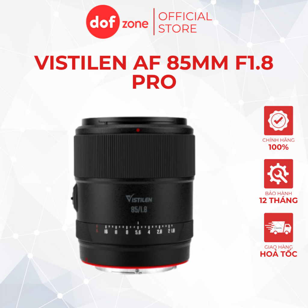 Ống Kính Full Frame Vistilen AF 85mm F1.8 Pro STM Ngàm EFR For Canon RF | Chính Hãng