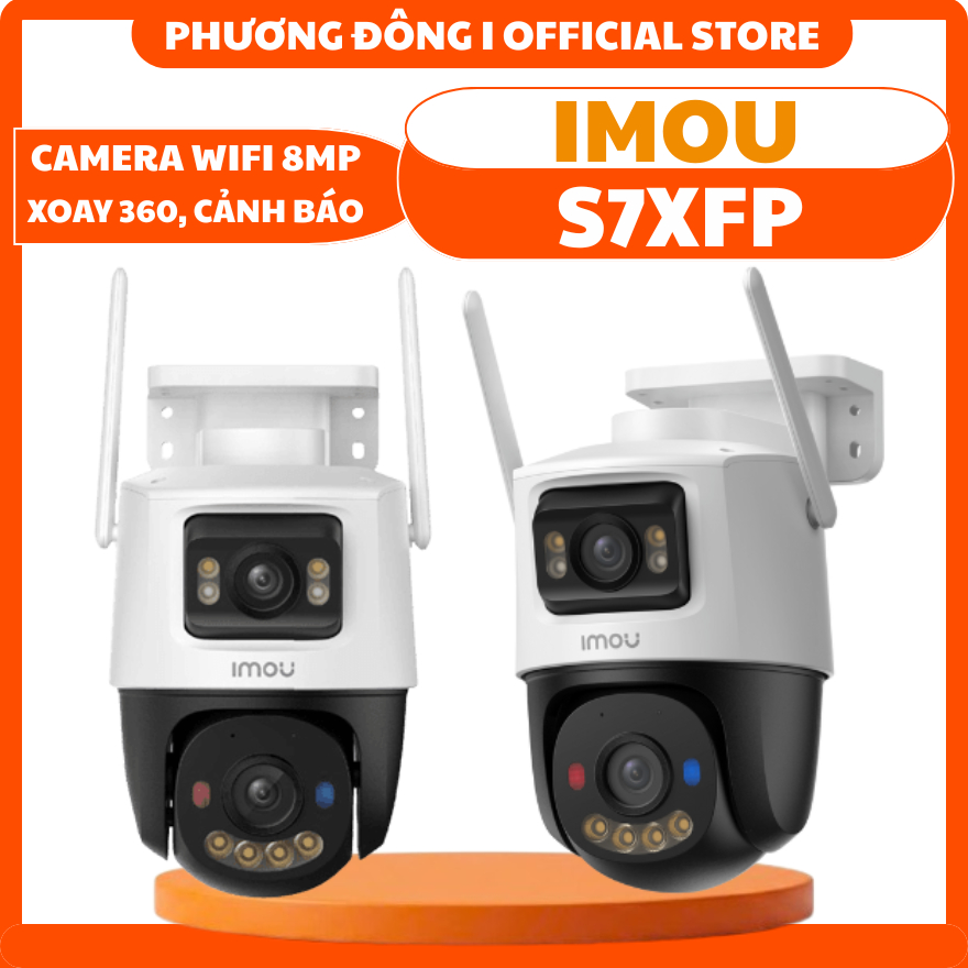 CAMERA WIFI NGOÀI TRỜI IMOU S7XFP 8MP - XOAY 360 ĐỘ, ĐÀM THOẠI 2 CHIỀU, PHÁT HIỆN CHUYỂN ĐỘNG, MÀU B