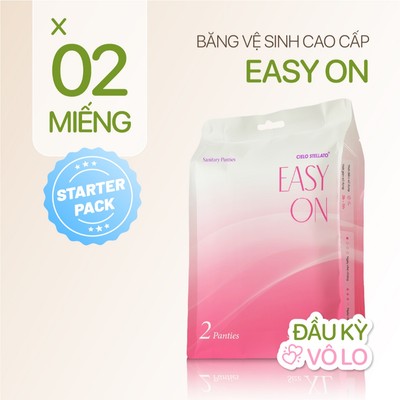 Băng vệ sinh cao cấp EASY ON, chuyên biệt cho ngày đầu kỳ dâu, chống tràn 360, dễ dàng điều chỉnh kích thước
