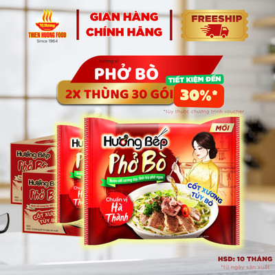 [TIẾT KIỆM] COMBO 2 Thùng 30 Gói Phở Bò Hương Bếp 70gram/gói [TPNZZ0034]