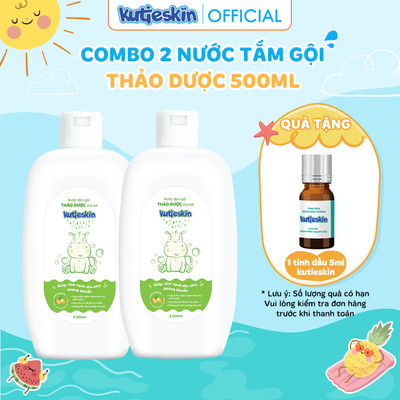 Combo 2 Nước tắm gội thảo dược cho bé 500ml